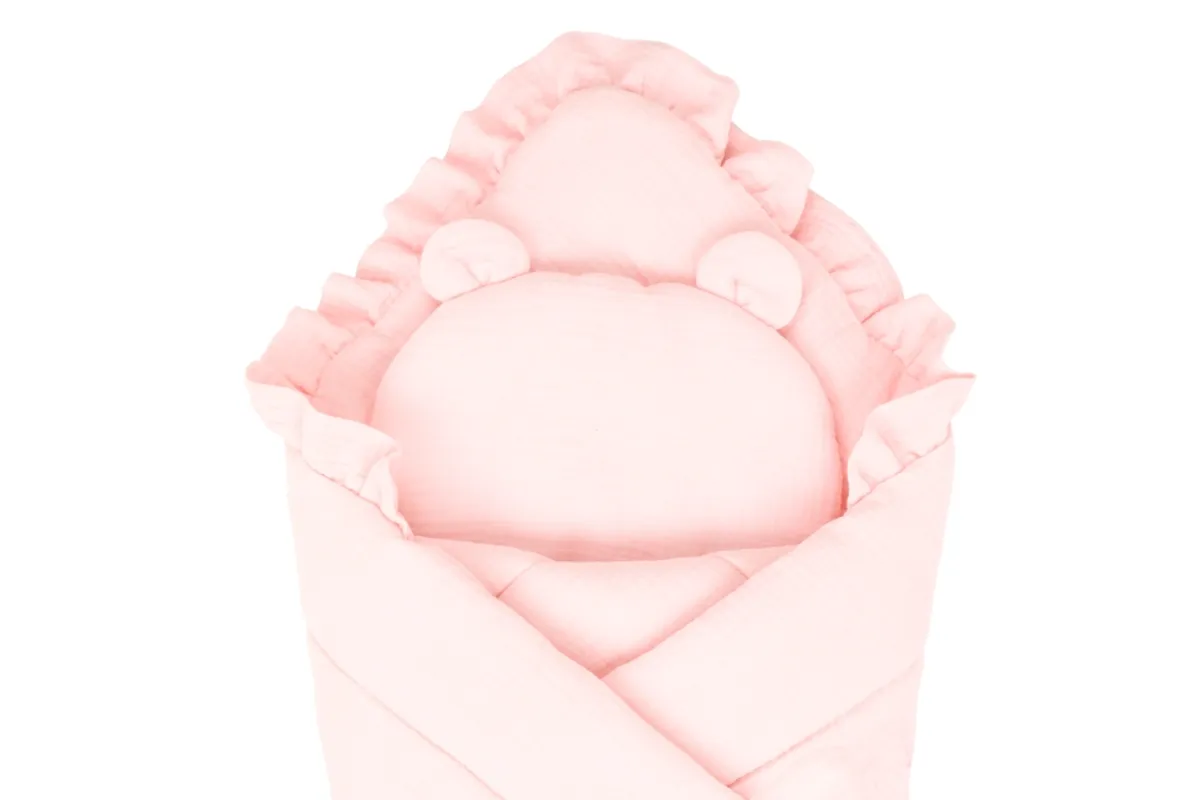 Envelopes for newborns muslin HappyLittleFox • Pink